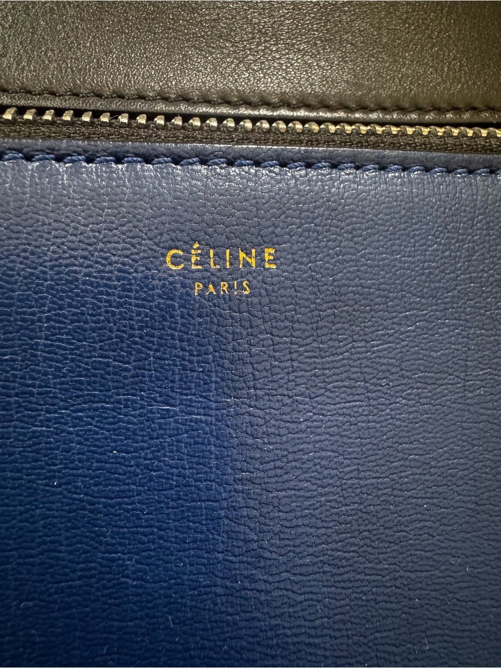 Authentic Celine Edge Bag - Blue/Black Leather - Picture 3 of 13